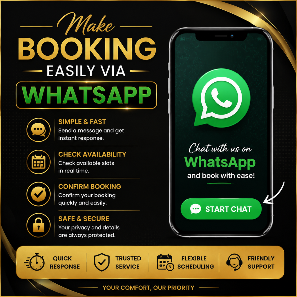 Make booking easily via WhatsApp