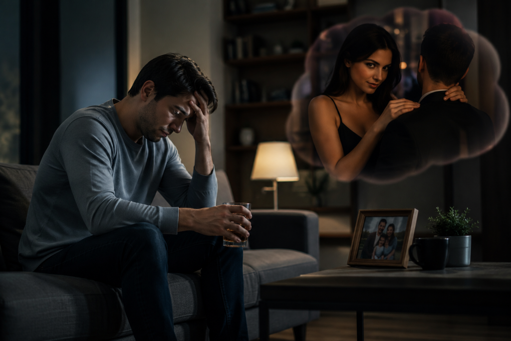 his lack of emotions results in loneliness and they resort to prostitutes for relief